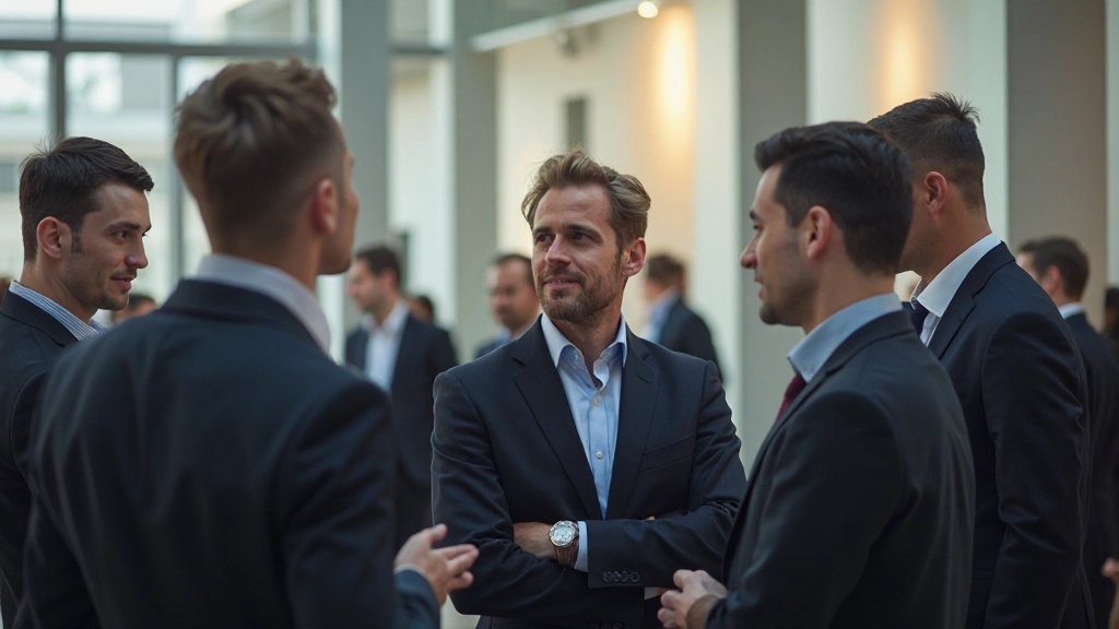 Деловая сетевая встреча профессионалов на конференции или мероприятии