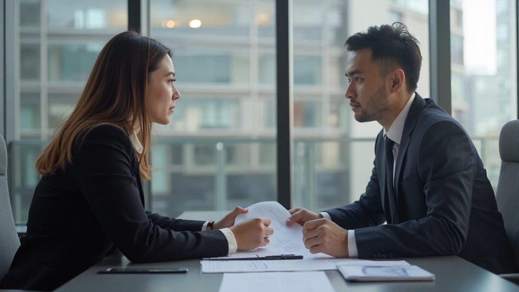 Профессионал проводит переговоры о повышении зарплаты с руководителем